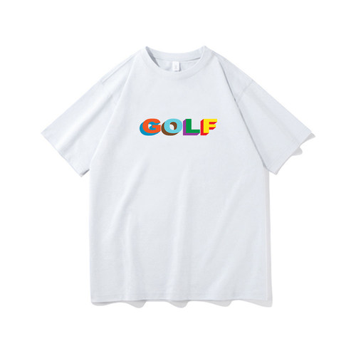 Golf Wang泰勒圆领T恤字母纯棉短袖嘻哈宽松复古美式水洗衣服