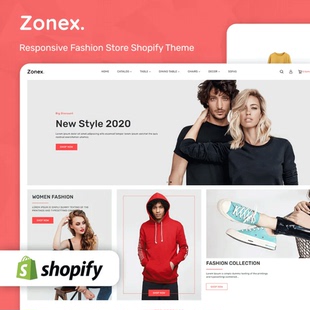 Shopify主题模板多用途时尚 品牌跨境电商外贸独立站Zonex 服装