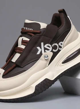 KEQI店铺原熙社团男鞋时尚厚底秋冬潮鞋男士韩版运动休闲老爹鞋子