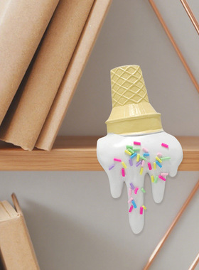 圣诞节新品家居装饰摆件树脂融化冰淇淋摆件客厅家居书架装饰