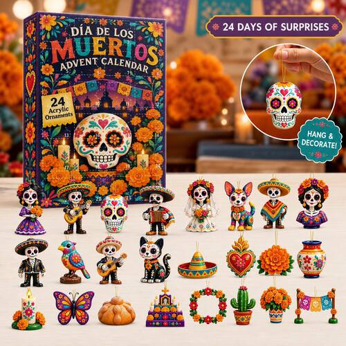 Día De Los Muertos 亡灵节降临日历 异域主题平面挂饰