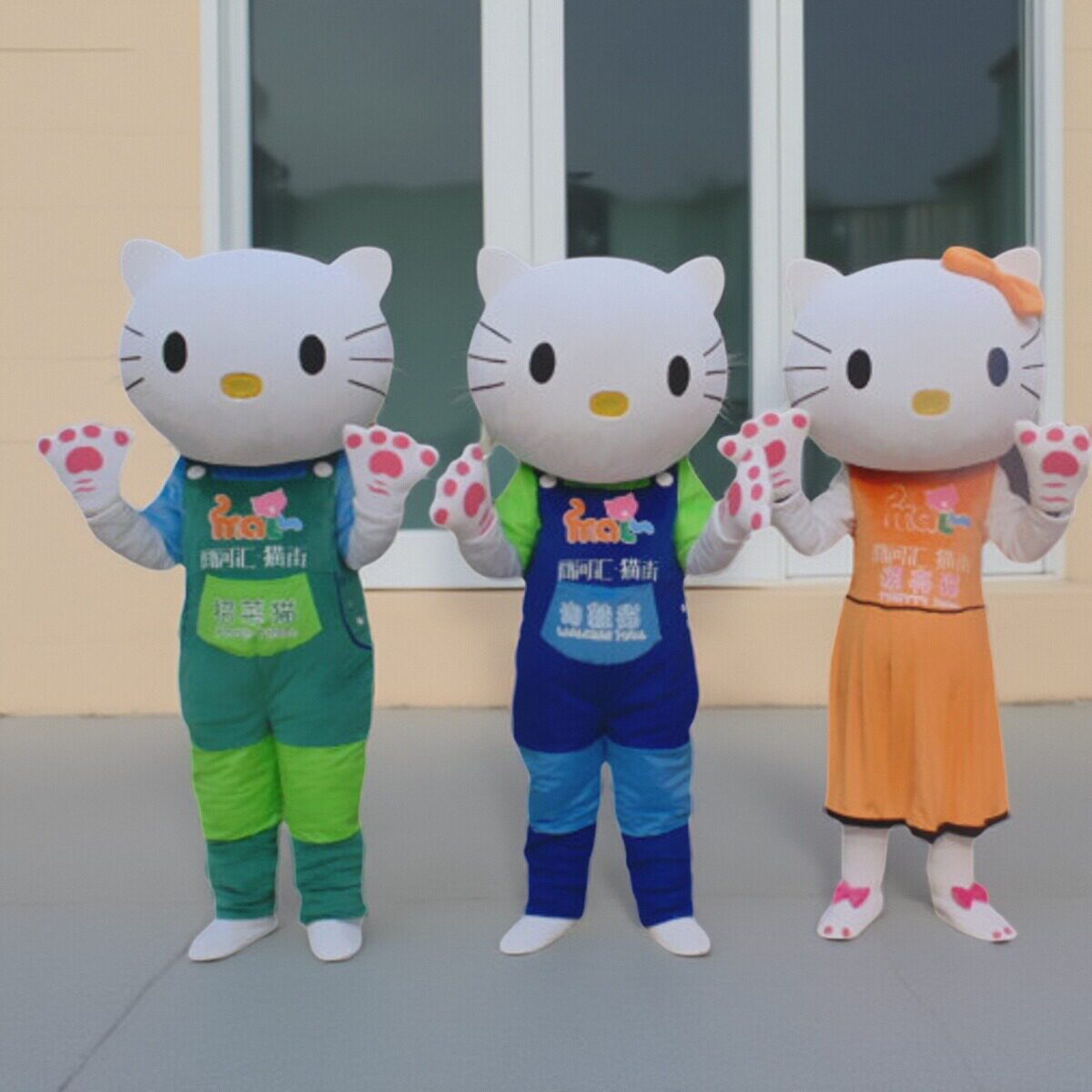 定制动漫动画小猫人物毛绒表演道具行走猫演出巡演卡通人偶布偶装