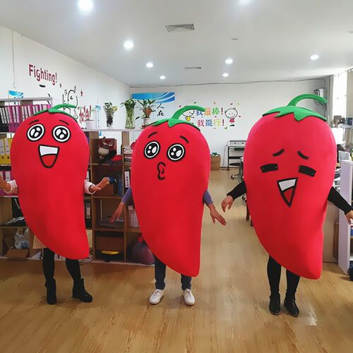 定制动漫蔬菜装扮表演红辣椒人穿戴卡通人偶巡演出布偶道具衣服装