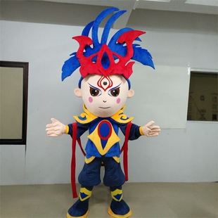 定做动漫古装二郎神杨戬行走道具公仔卡通人偶巡演布偶玩偶衣服装