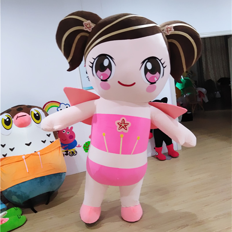 定做充气气模道具花仙子广告宣传公仔行走模型女巡演卡通人偶布偶