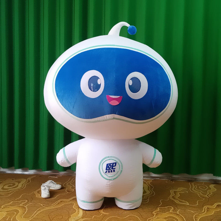 定制充气科技科教宣传毛绒款天线机器人表演演出巡演卡通人偶布偶