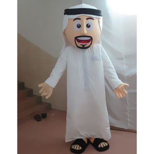 定做动漫活动表演宣传行走毛绒阿拉伯国王卡通人偶衣服装巡演服布