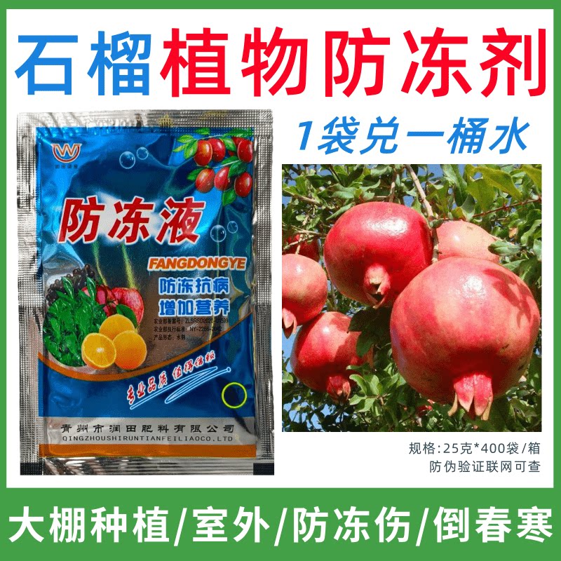 石榴专用防冻剂植物防冻剂防冻抗寒增产叶面肥蔬菜果树预防倒春寒