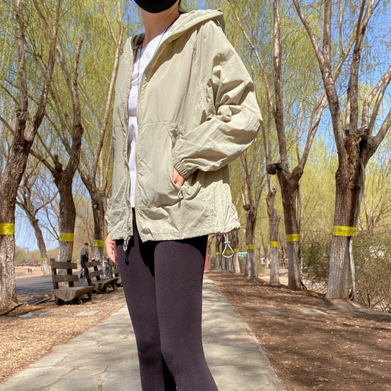 新款夏季户外运动凉感连帽防晒衣