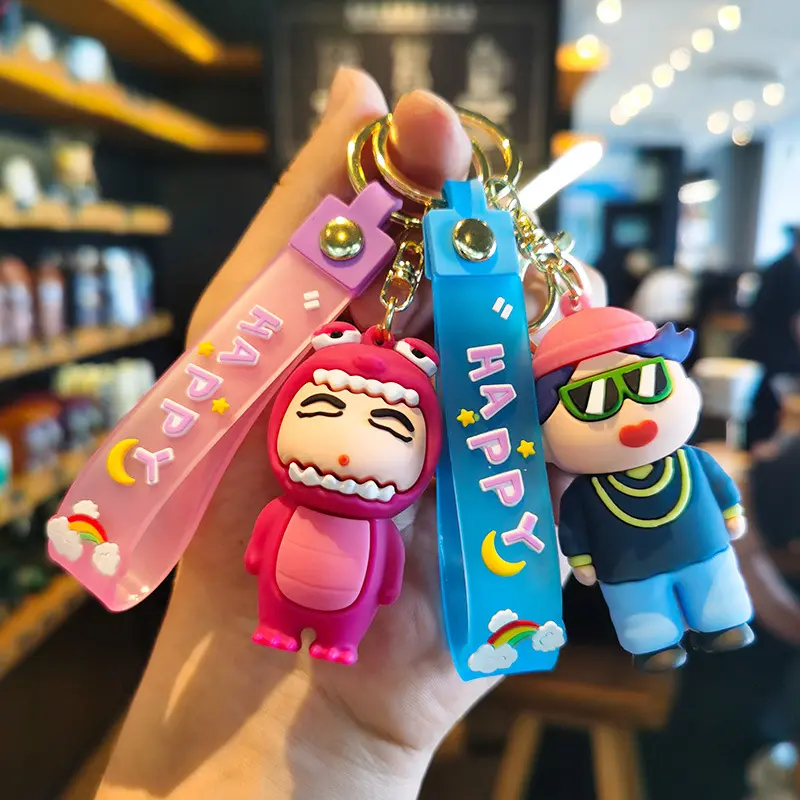 新款卡通蜡笔小新钥匙扣精致包包挂件汽车钥匙圈地推小商品