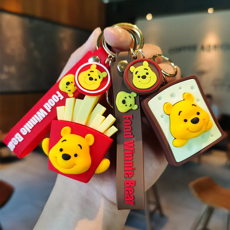 熊钥匙扣精美硅胶挂饰可爱宝宝挂件创意钥匙链七夕小礼物