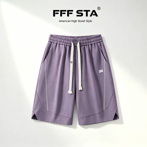 FFFSTA冰丝垂感宽松五分短裤