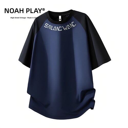NOAHLIAY字母印花冰丝T恤男宽松