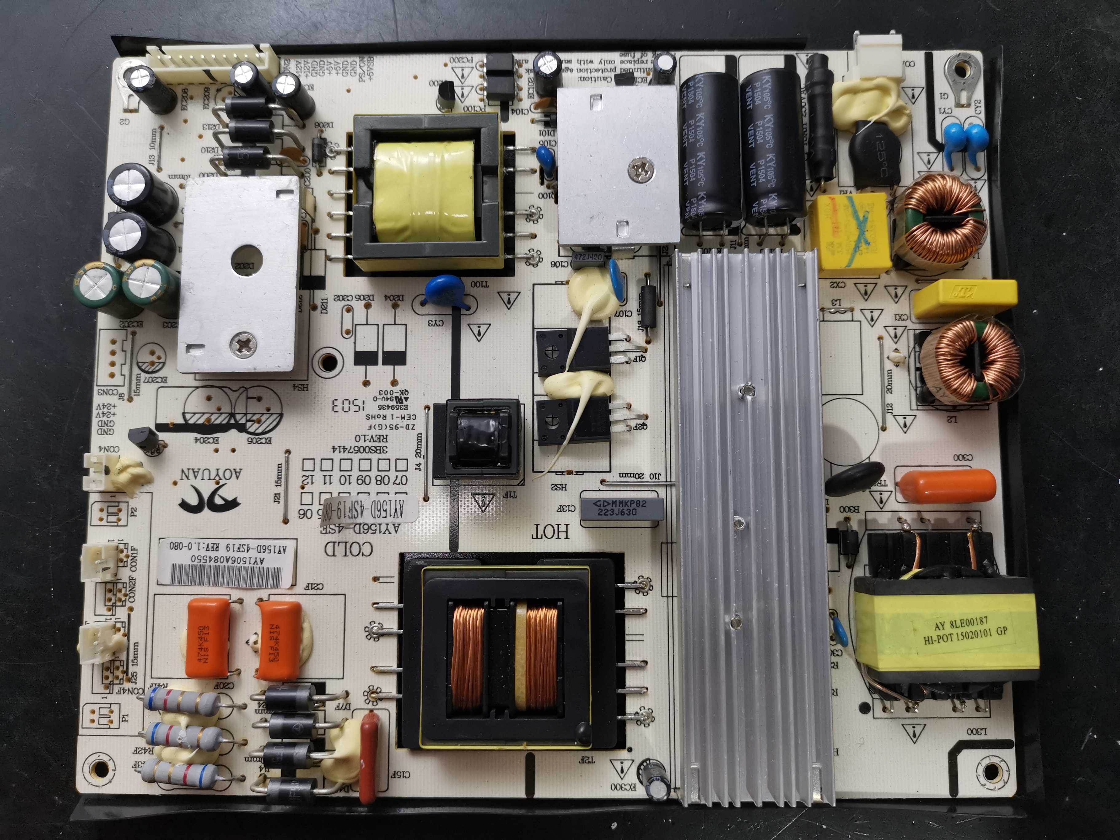 三洋55CE1168R3液晶电视电源板配件AY156D-4SF19-080 AY156D-4SF