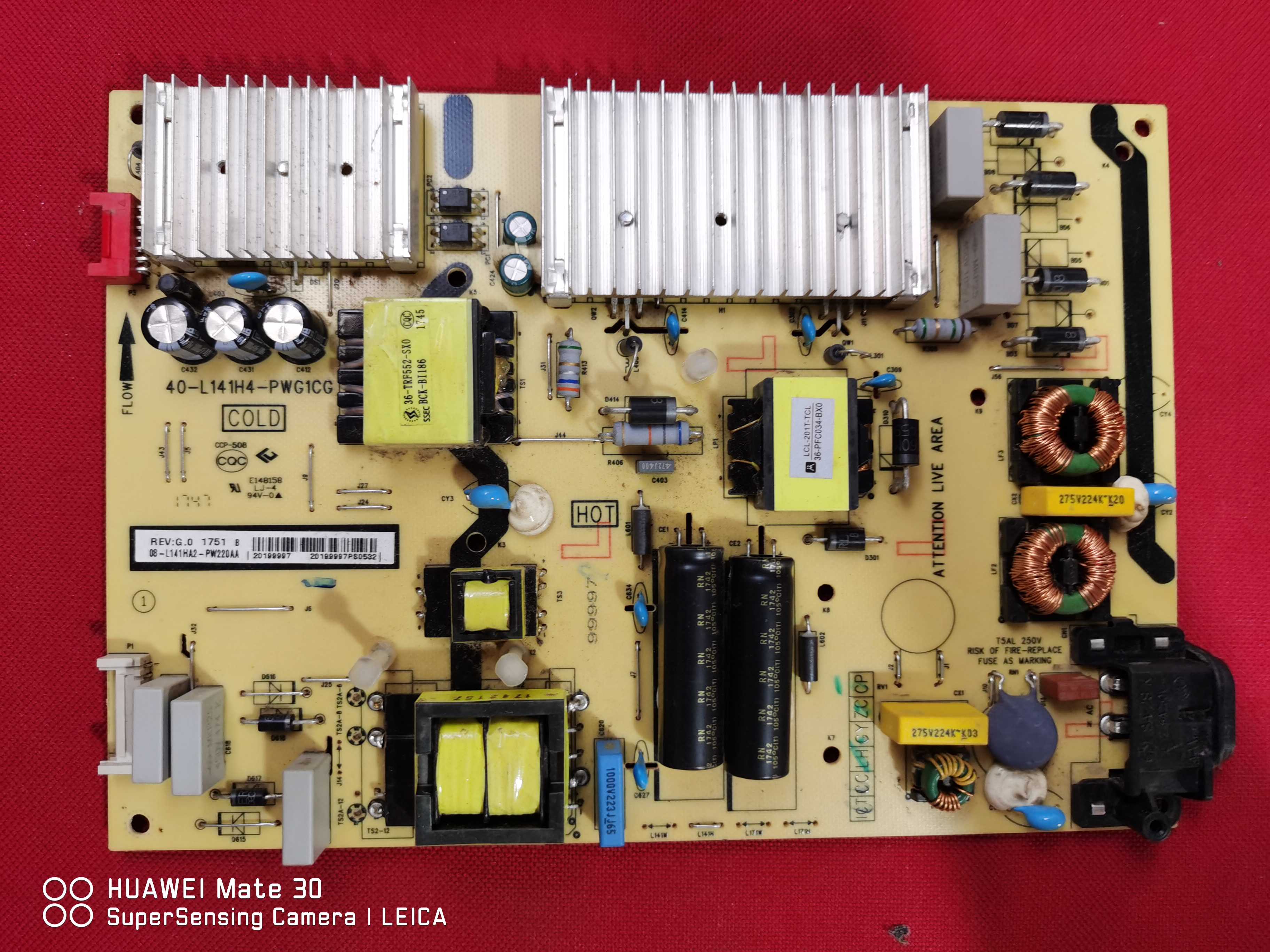TCL电视机L49P1A-F 49寸液晶电视电源板 40-L141H4-PWG1CG PWF1CG