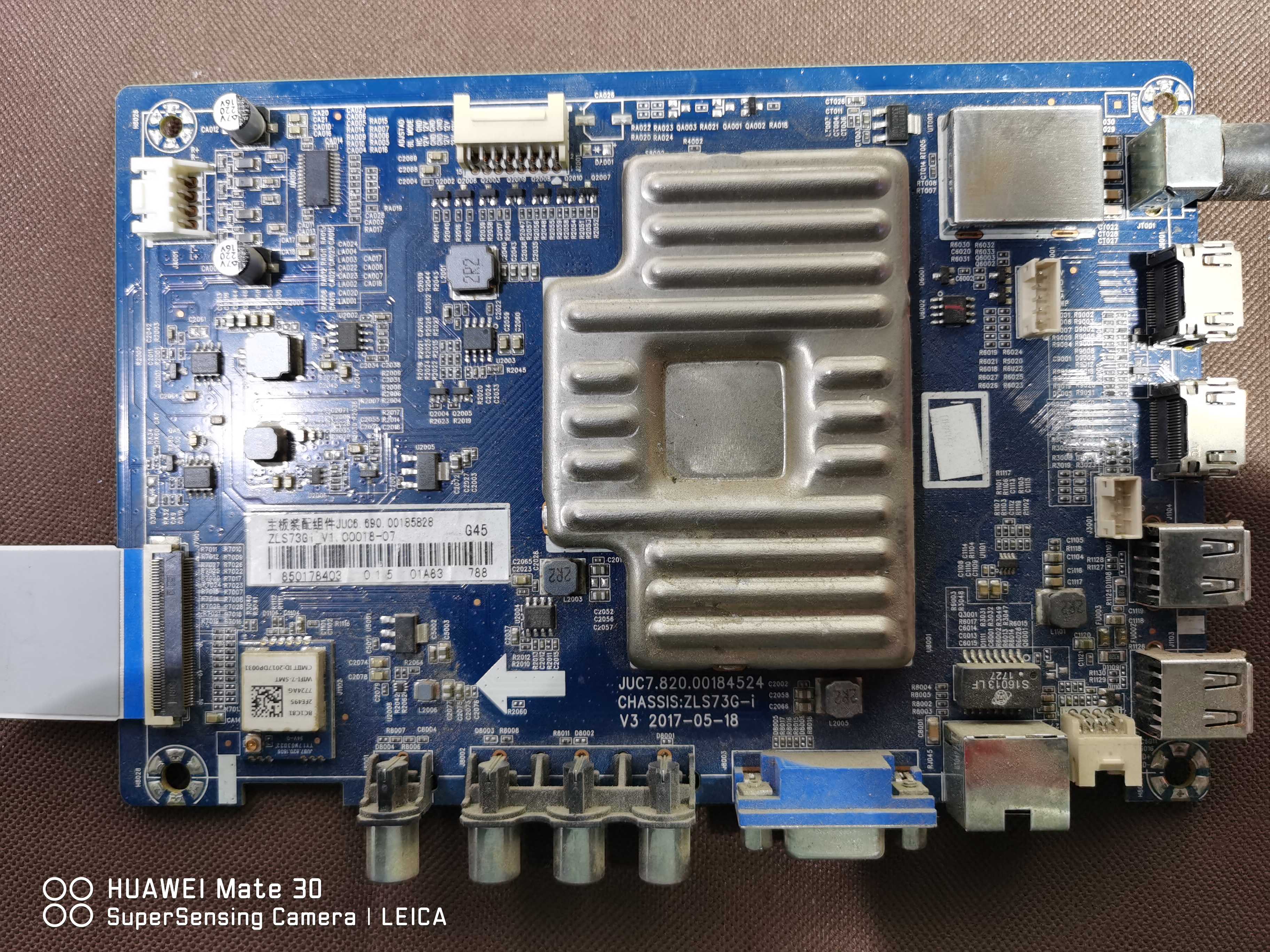 长虹55U1 电视主板JUC7. 820.00184524 屏C550U16-E2-H（1）