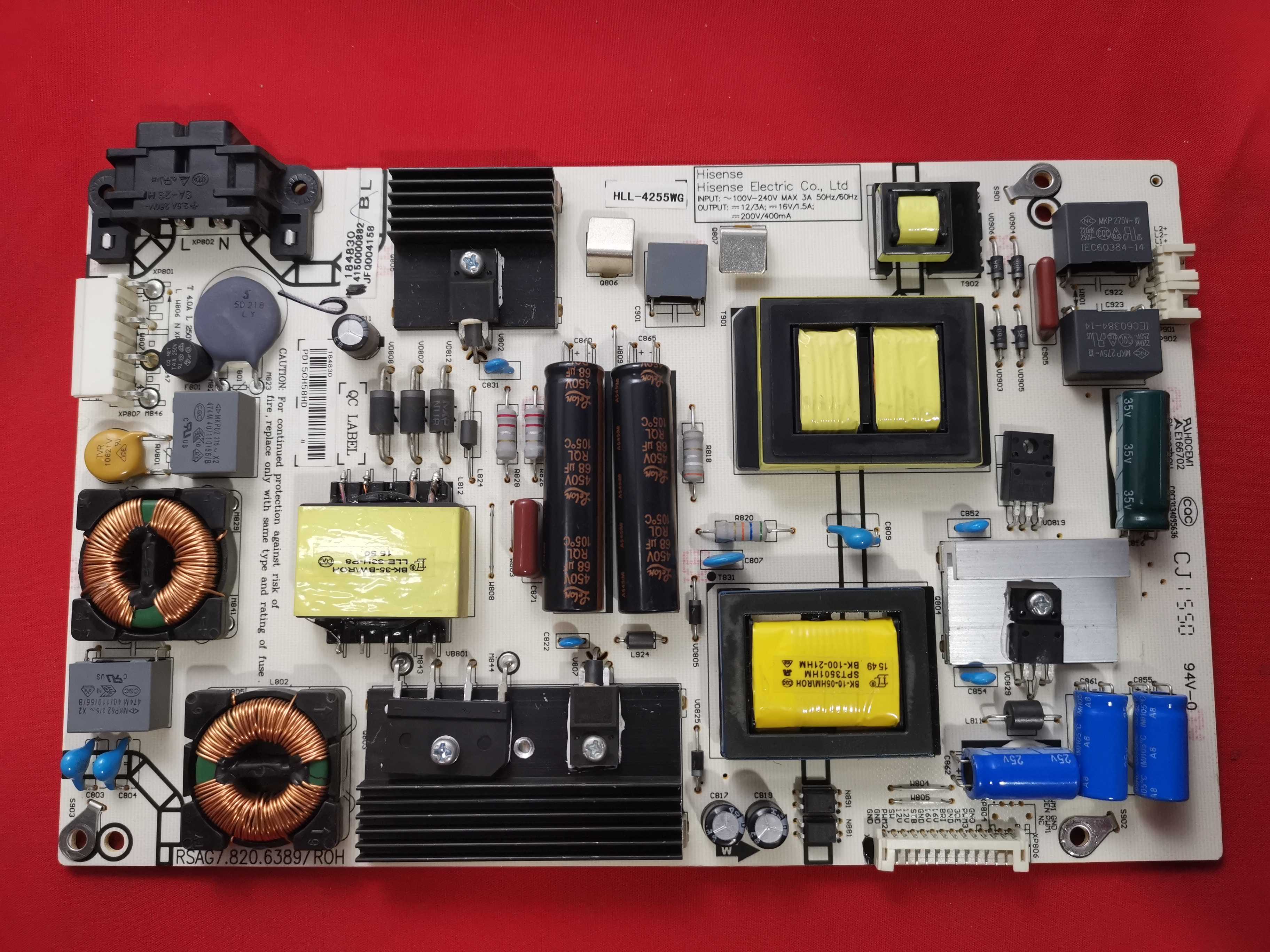 双2针海信LED50K5100U 液晶电视机原装电源电路板 RSAG7.820.6389