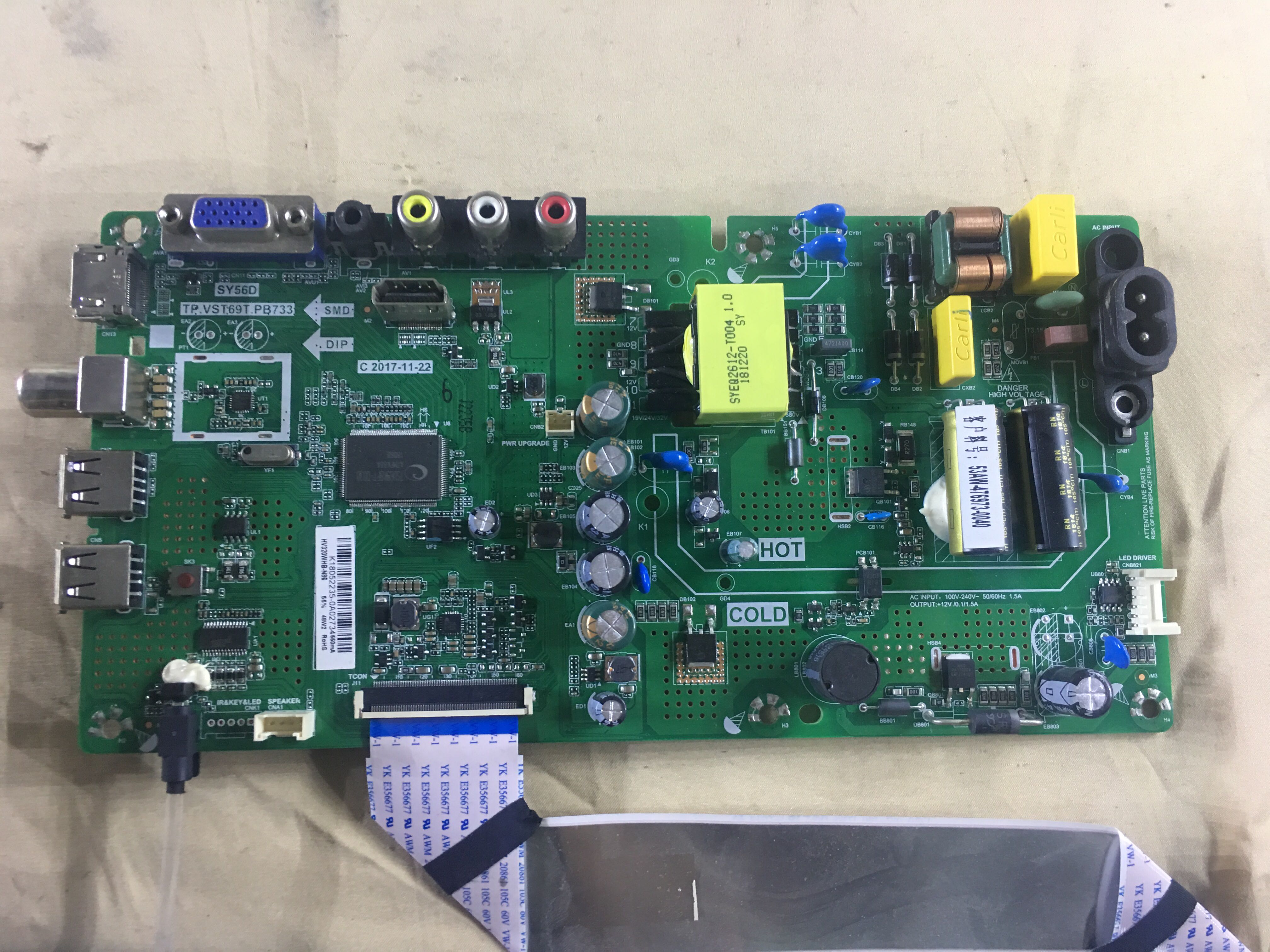 原装创维32E381S 主板TP.VST69T.PB733 屏RDL320HY(BG0-000)