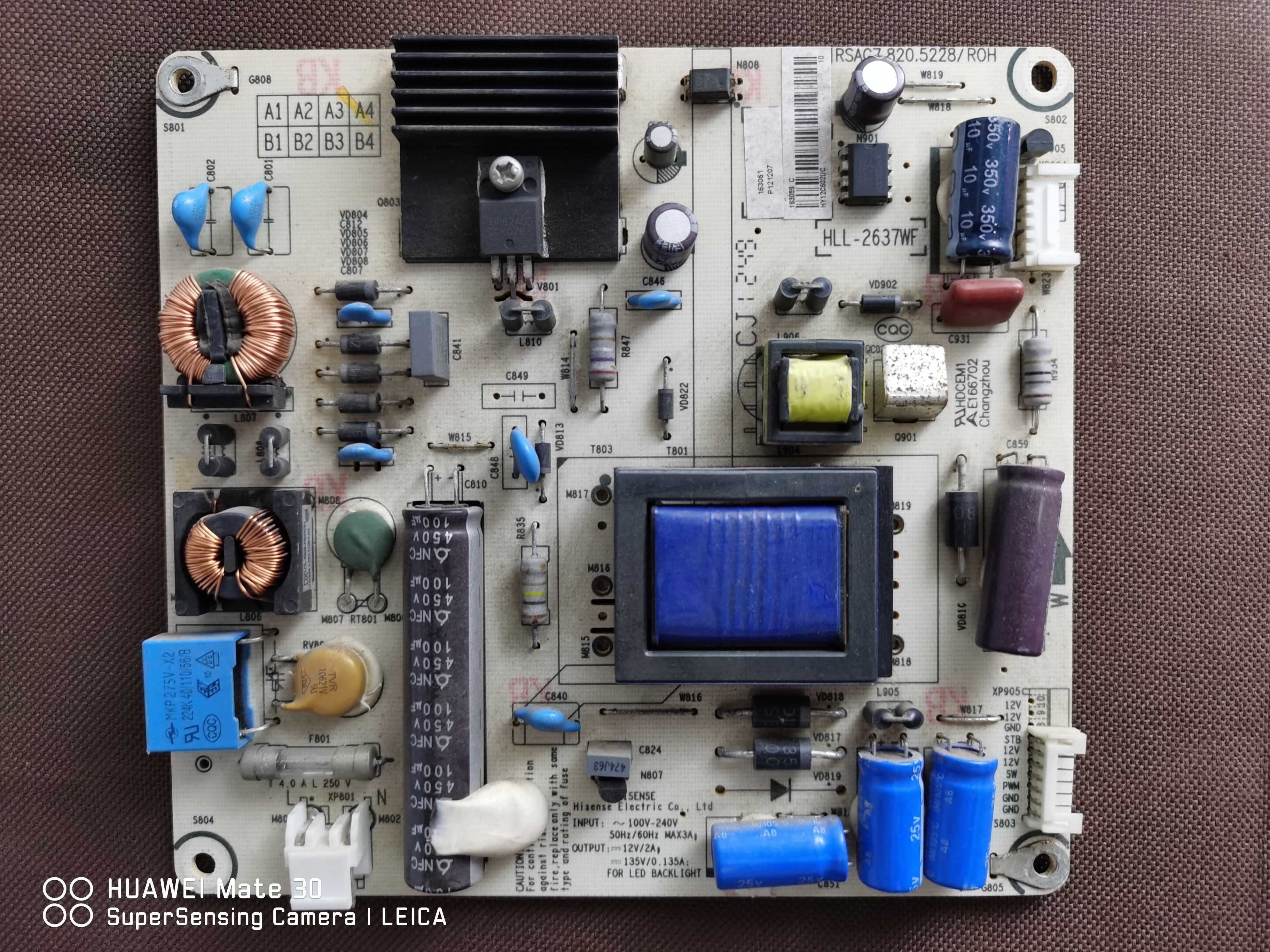 原装海信LED32K300 电源板RSAG7.820.5228/ROH背光4针