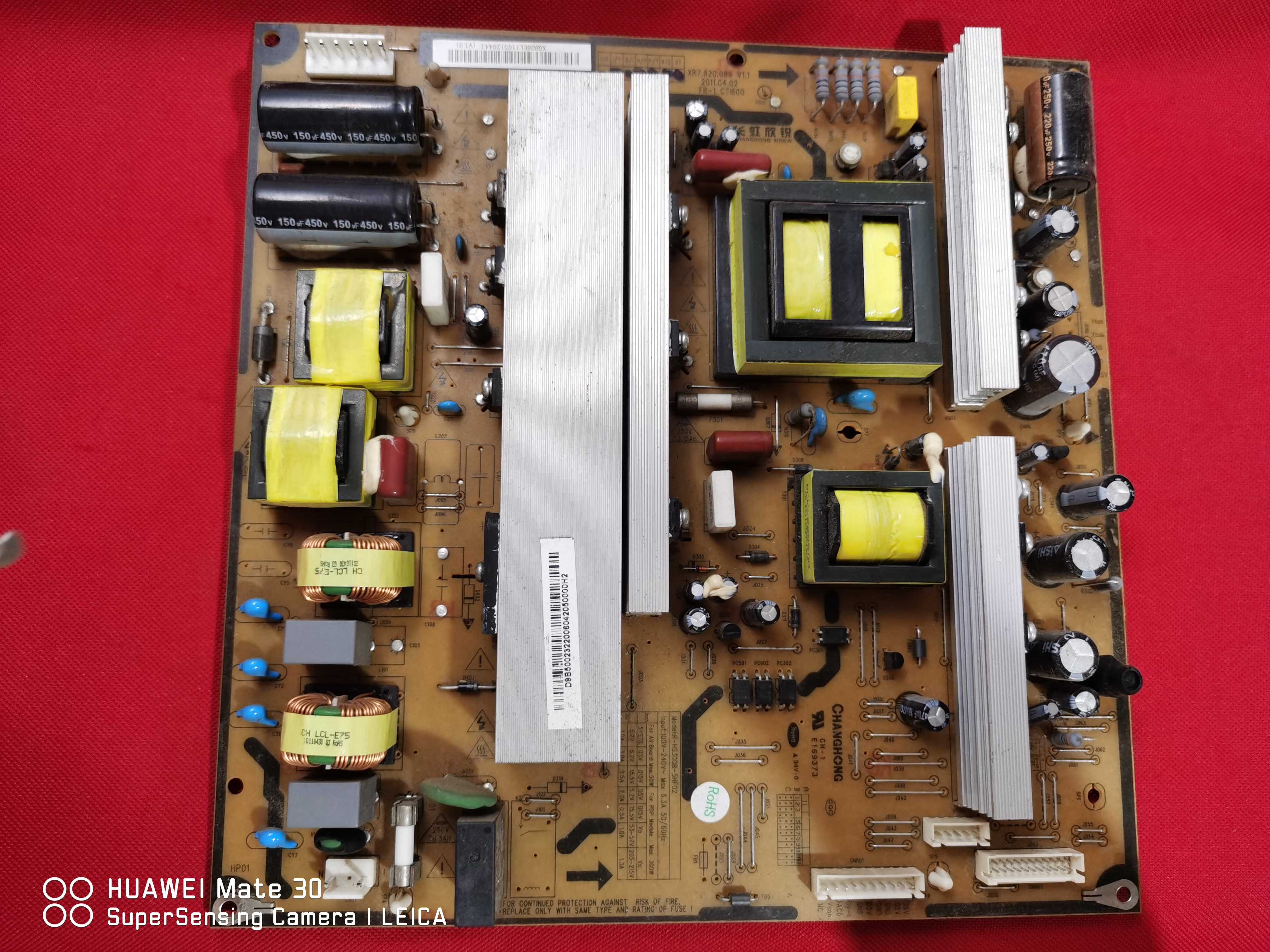 长虹 PT50638X等离子电源板 XR7.820.089 V1.1 R-HS300B-5HF02