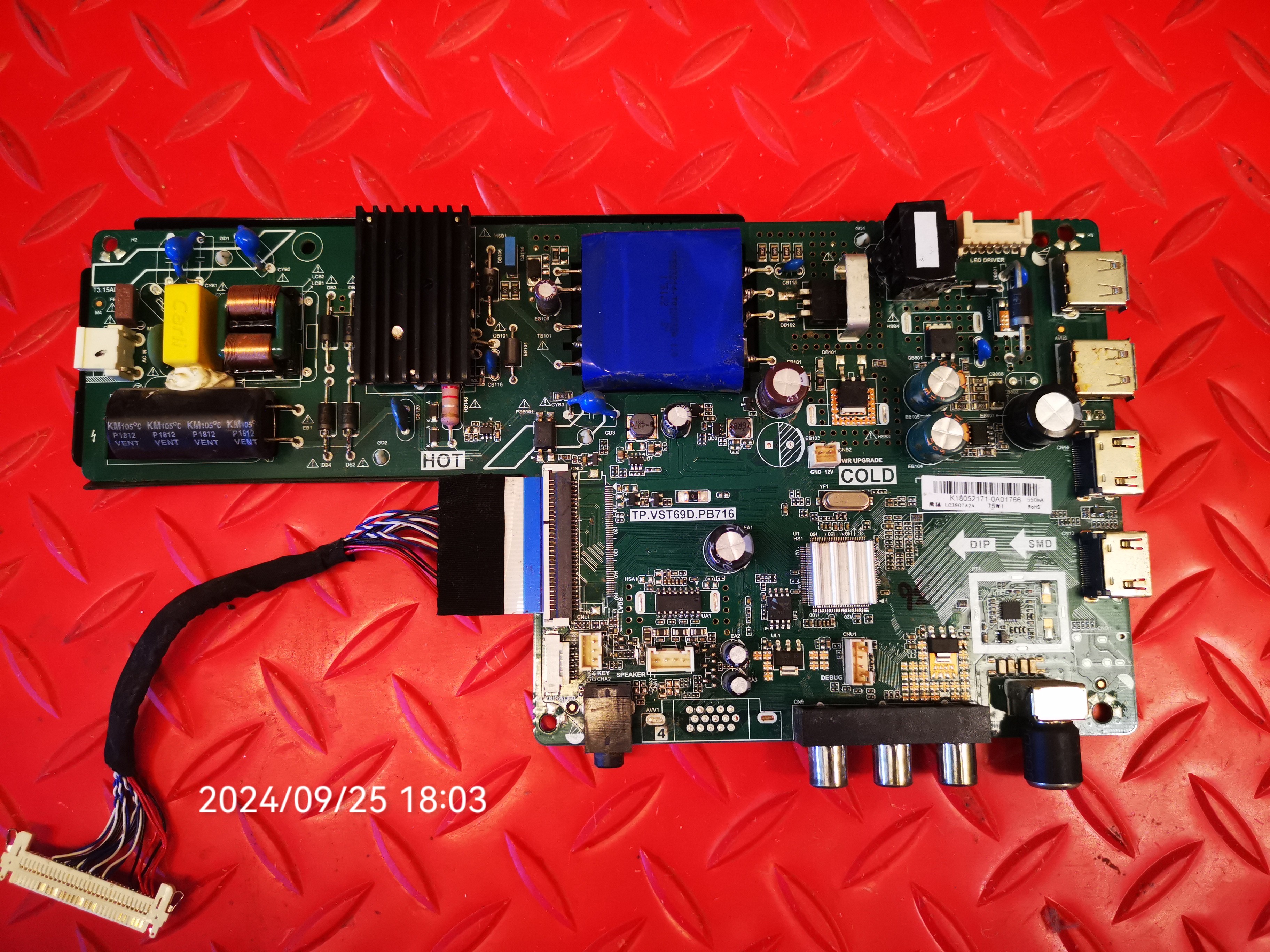 原装康佳 LED39E330C 主板TP.VST69D.PB716屏LC390TA2A