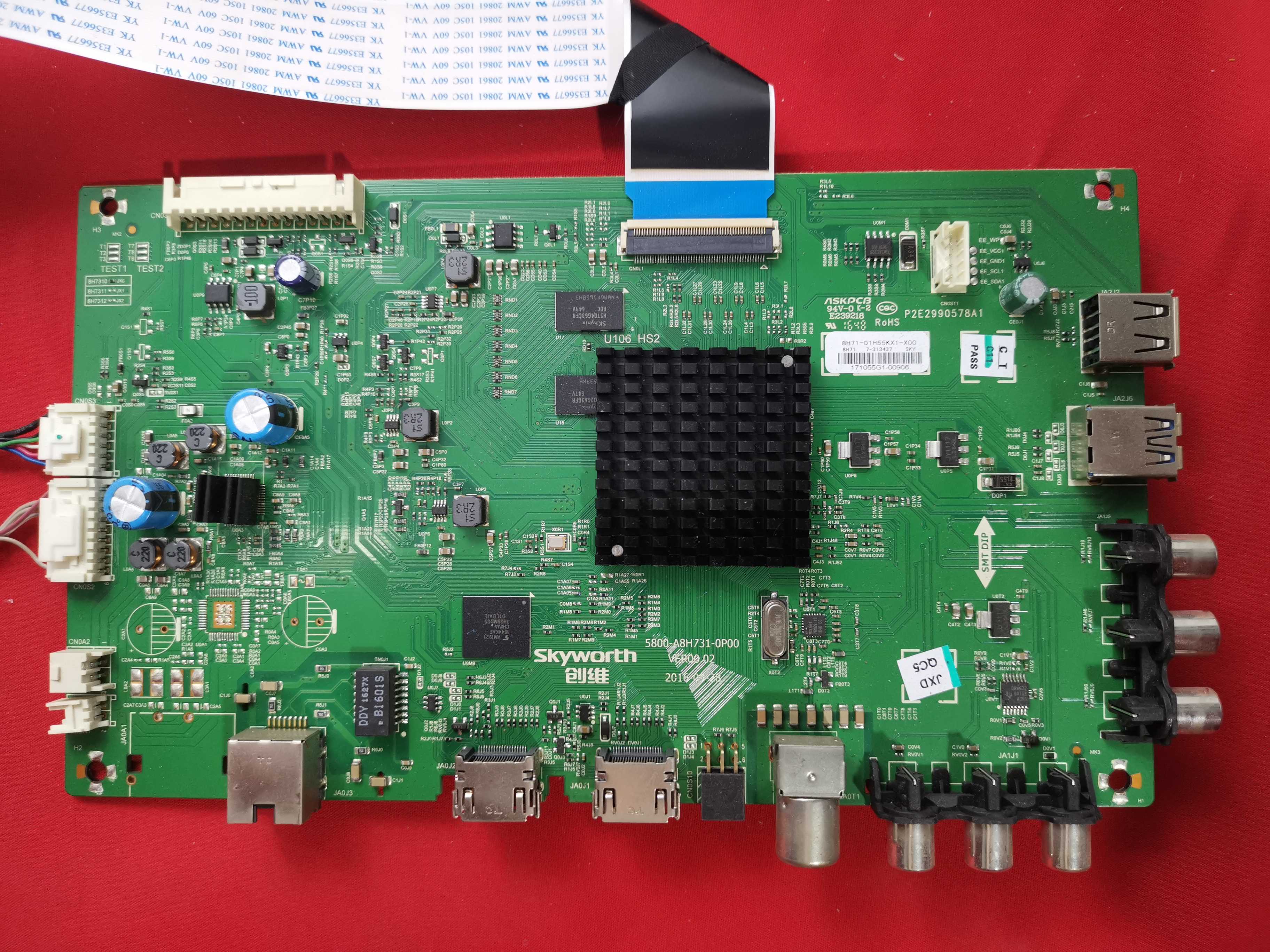 创维酷开55KX1 KX55主板5800-A8H731-0P00屏RDL550WY(CD0-000/1)