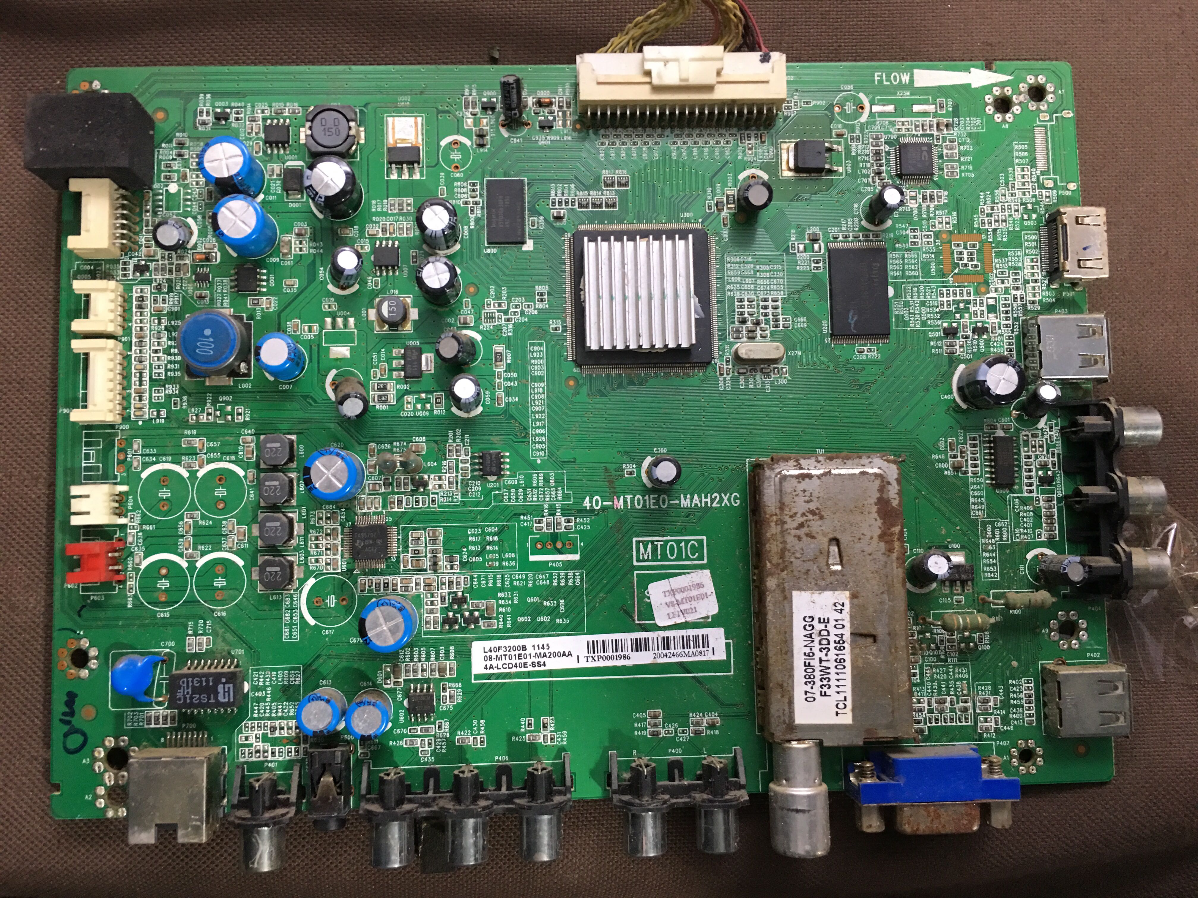 原装TCL王牌 L40F3200B主板MT01C 40-MT01E0-MAH2XG配LTA400HM13