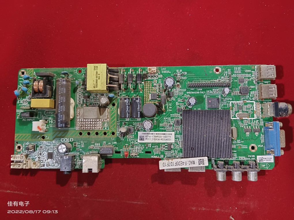 原装飞利浦32PHF5082/T3电视主板MSD6A338-T5C1京东方屏K320WDK3B
