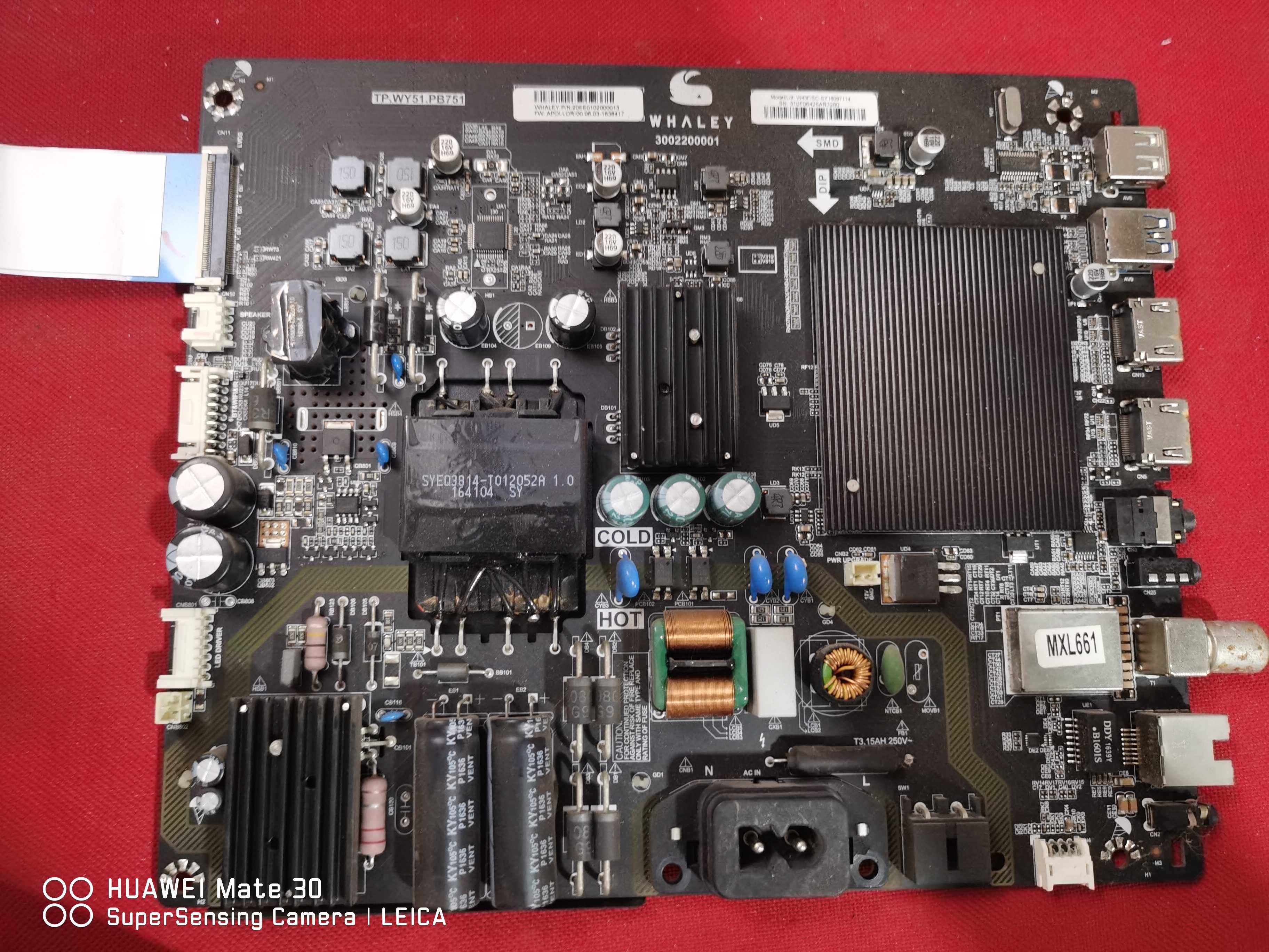 现货 原装微鲸W43F 电视主板TP.WY51.PB751屏TPT430H3-DUYSHA.G