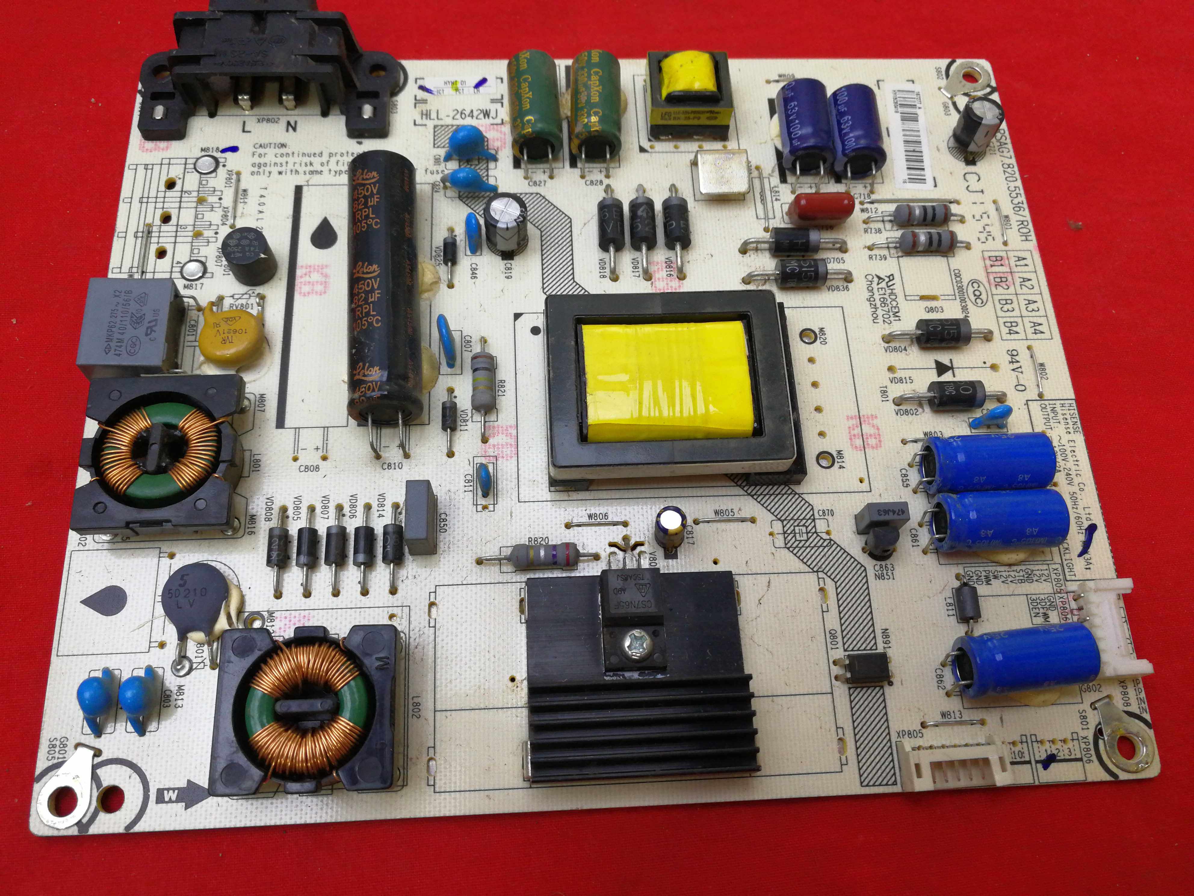 原装现货 海信LED32EC260JD 电源板RSAG7.820.5536 单电容4针2针