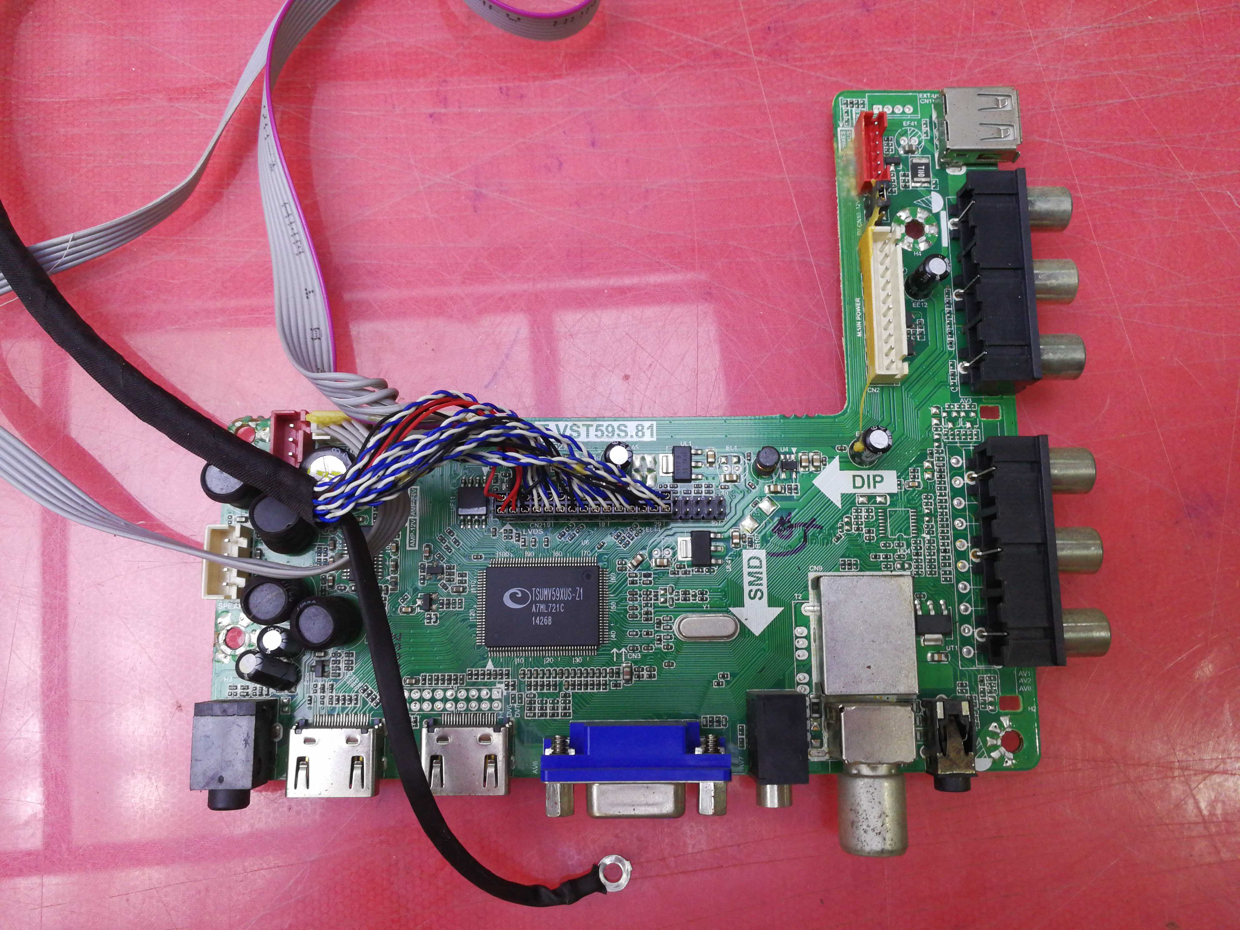 原装金星JX-T8850液晶电视主板T.VST59S.81配屏LC490DUE(FG)(A6)