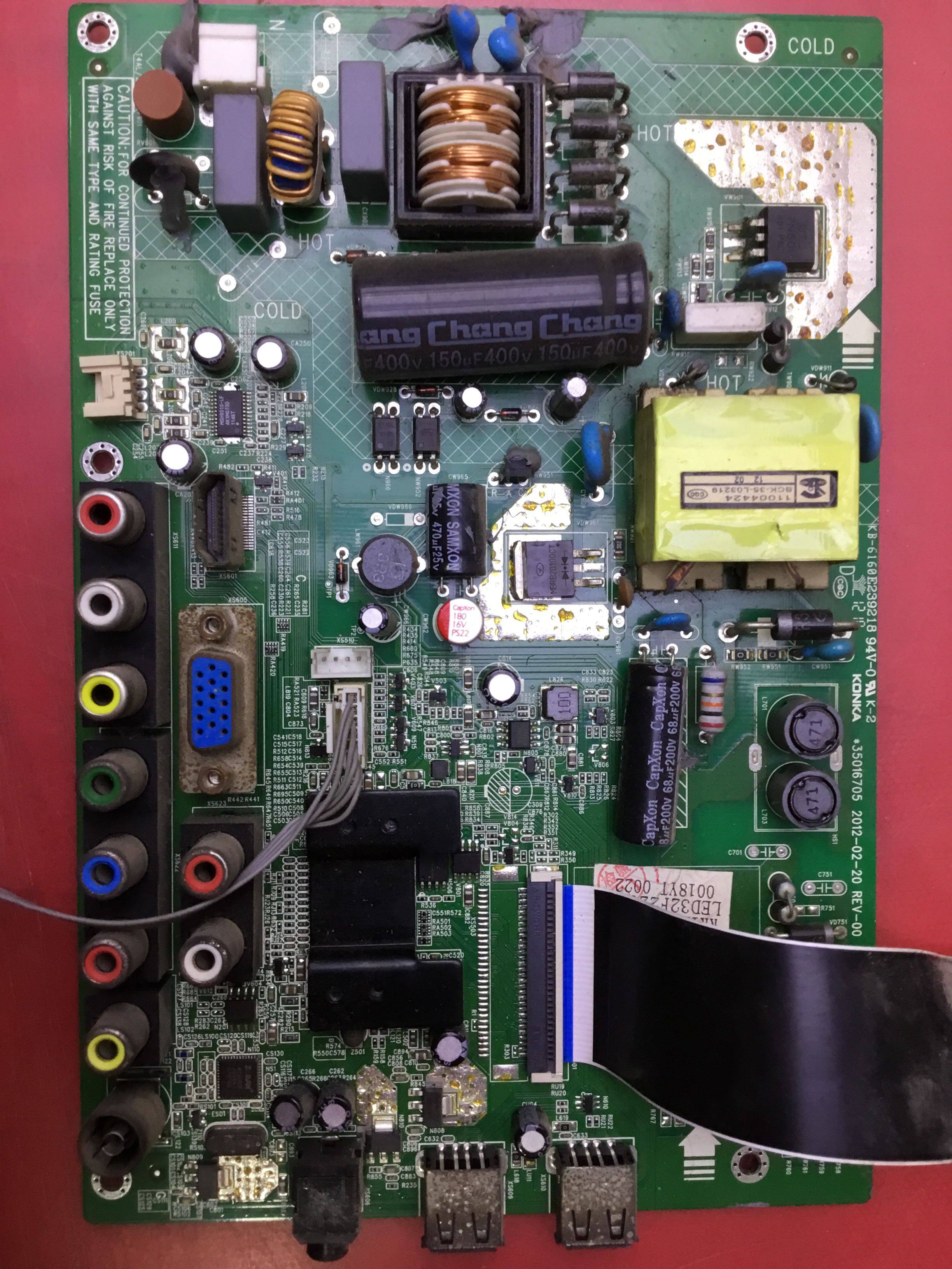 原装康佳LED32F2200C/N主板 35016705屏 72000018YT 018YT