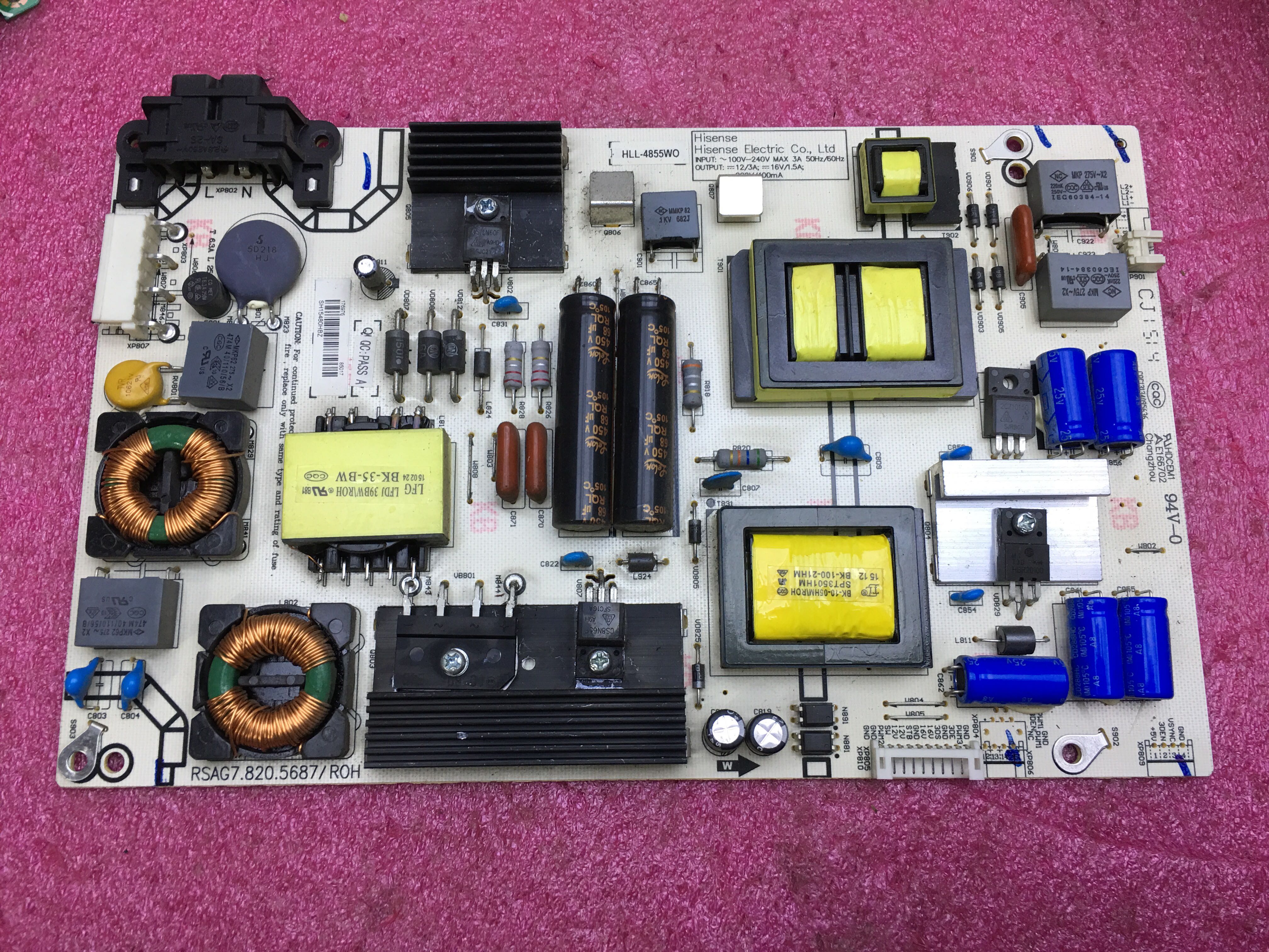 2针原装海信LED50K220 LED42EC290N电源板RSAG7.820.5687