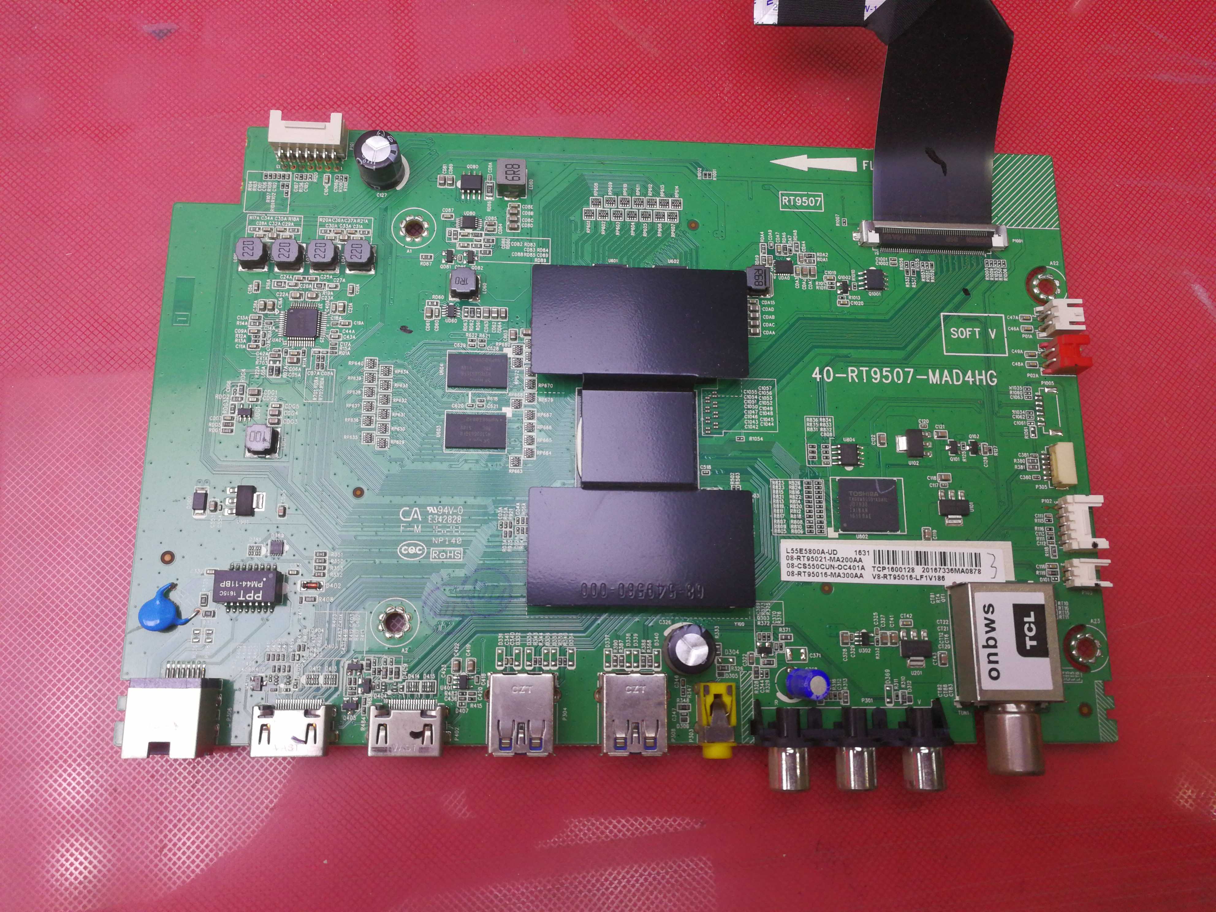 原装TCL L55E5800A 55寸液晶主板40-RT9507-MAD4HG屏LVU550NDEL