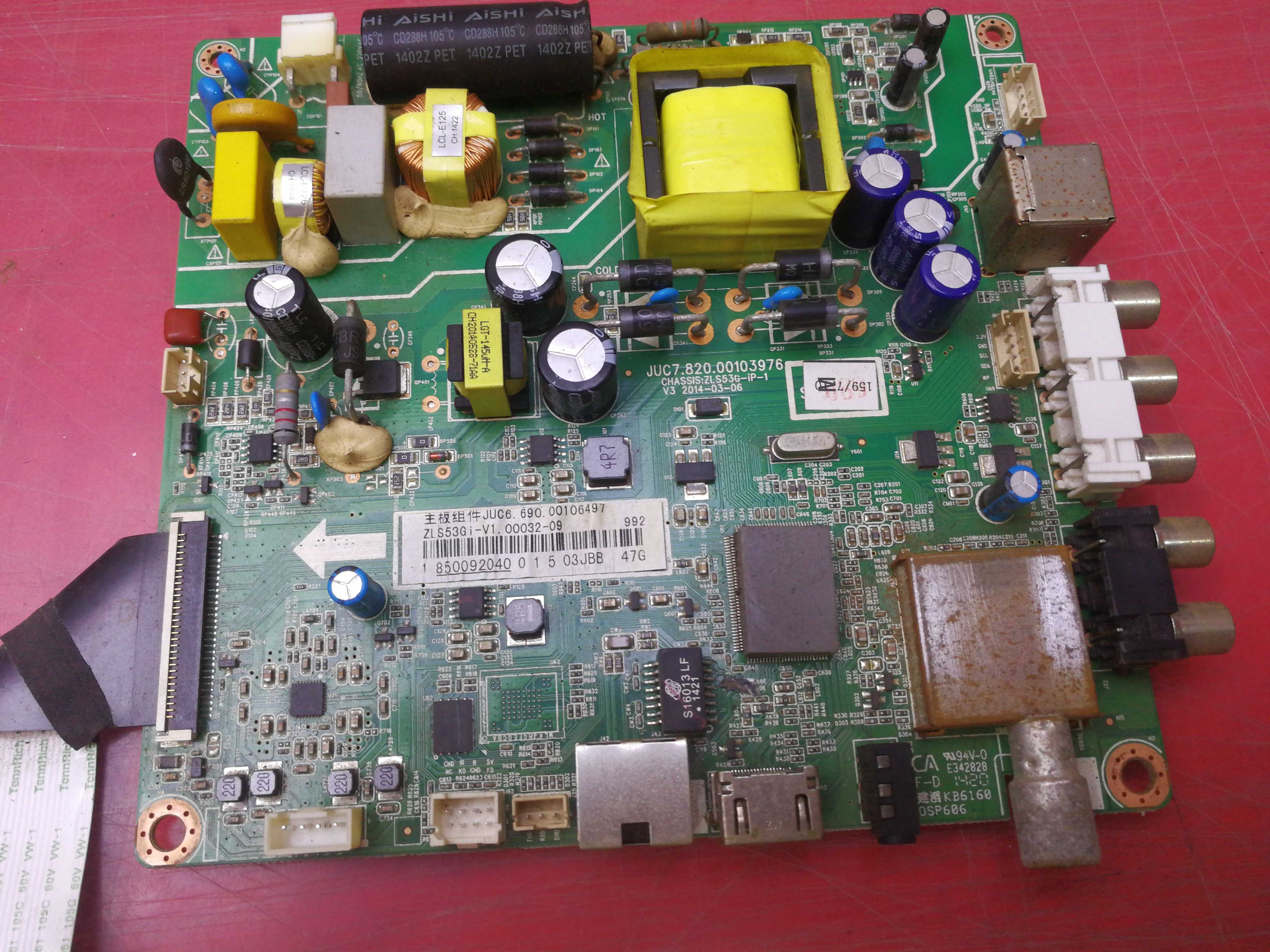 测原装32寸长虹LED32C1000N主板JUC7.820.00103976屏C320X13-E7-A