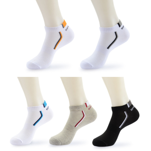 短袜青少年运动袜男跑步短筒袜矮腰船袜 纯棉袜子男士 夏季 薄透气款