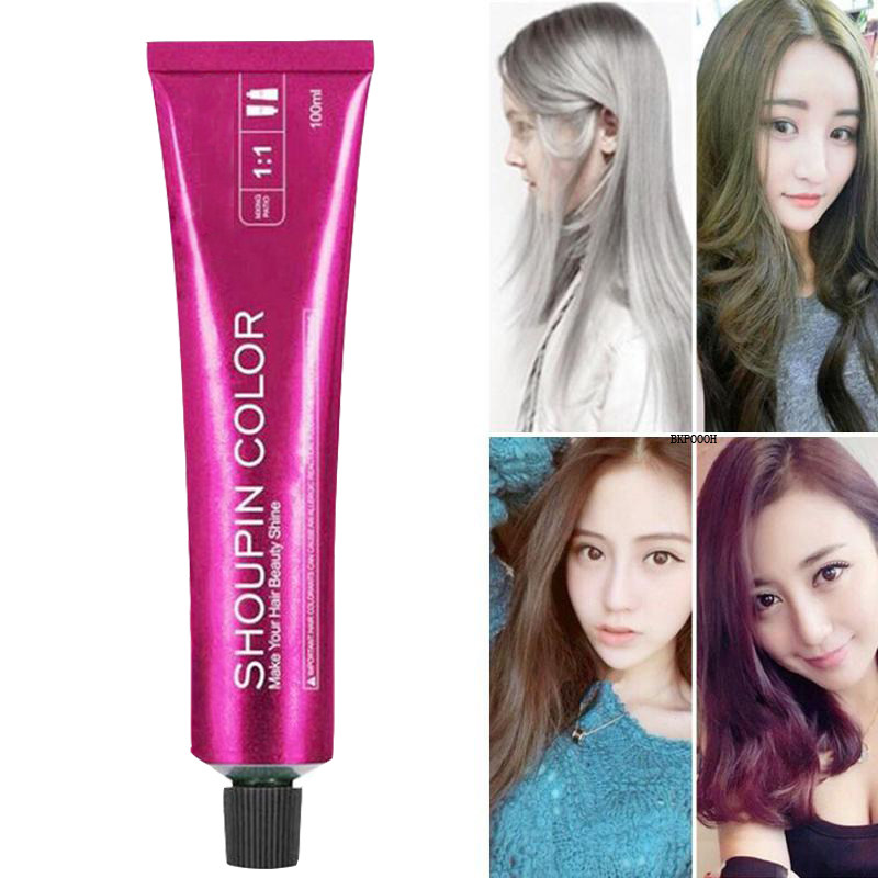 Silver Ashy Hair Color Wax Hair Grey Dye 奶奶灰染发膏染发剂