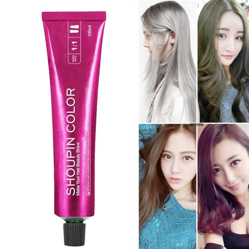 Silver Ashy Hair Color Wax Hair Grey Dye 奶奶灰染发膏染发剂