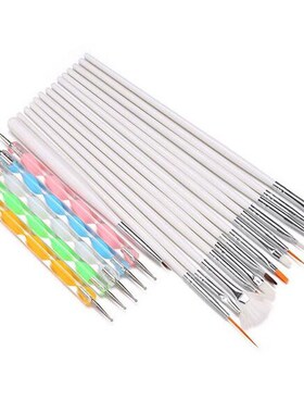 20PCS UV Gel Nail Art Design Set Dotting Painting Drawing Po