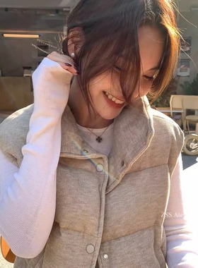 ZSS Atelier 老钱风~燕麦色90白鸭绒羽绒马甲 秋冬显瘦叠穿神器女