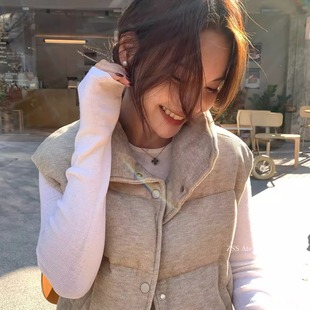 燕麦色90白鸭绒羽绒马甲 老钱风 秋冬显瘦叠穿神器女 Atelier ZSS