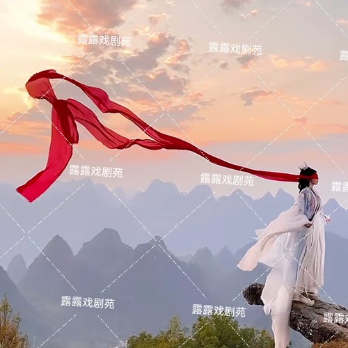 汉服披帛一梦惊鸿舞蹈配饰飘逸仿真丝古装超仙飘带敦煌飞天披帛