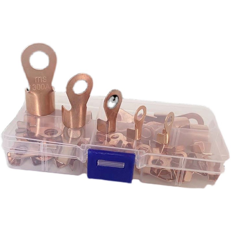 电瓶开口鼻铜线鼻OT端子线耳接线端子10A20A30A40A50A混盒装线尾