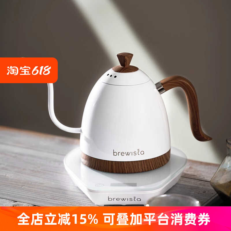 Brewista智能控温手冲咖啡壶家用不锈钢细长嘴电热水泡茶温控b壶P - 实物图