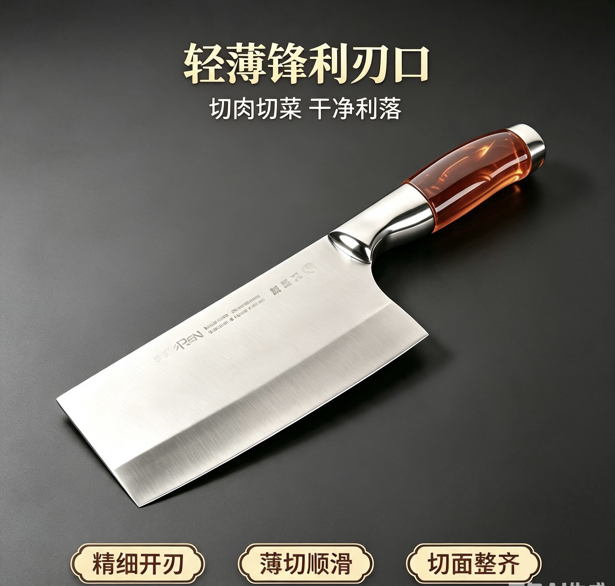 艺人大足龙水锻打套装多用菜刀