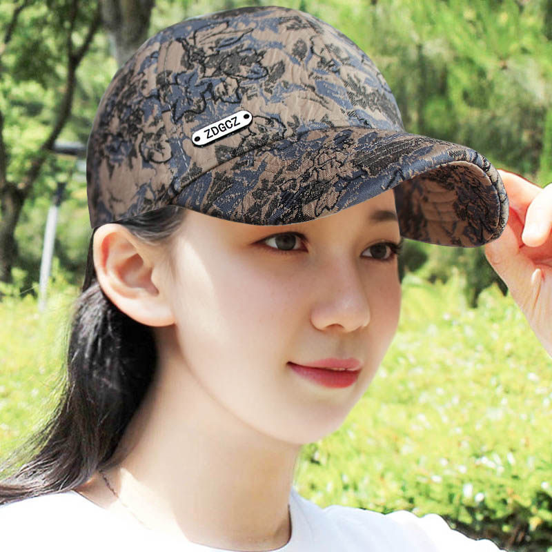 帽子女洋气百搭鸭舌帽可调节防晒棒球帽户外旅游显脸小新款遮阳帽