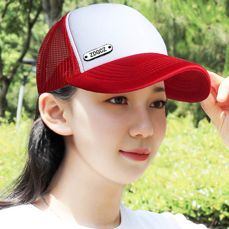 夏天帽子男女网款透气鸭舌帽时尚百搭防晒棒球帽新款可调节遮阳帽图片