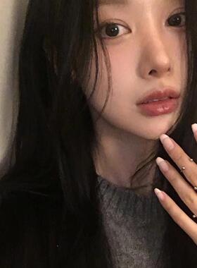 韩系简约银色穿孔开口戒指