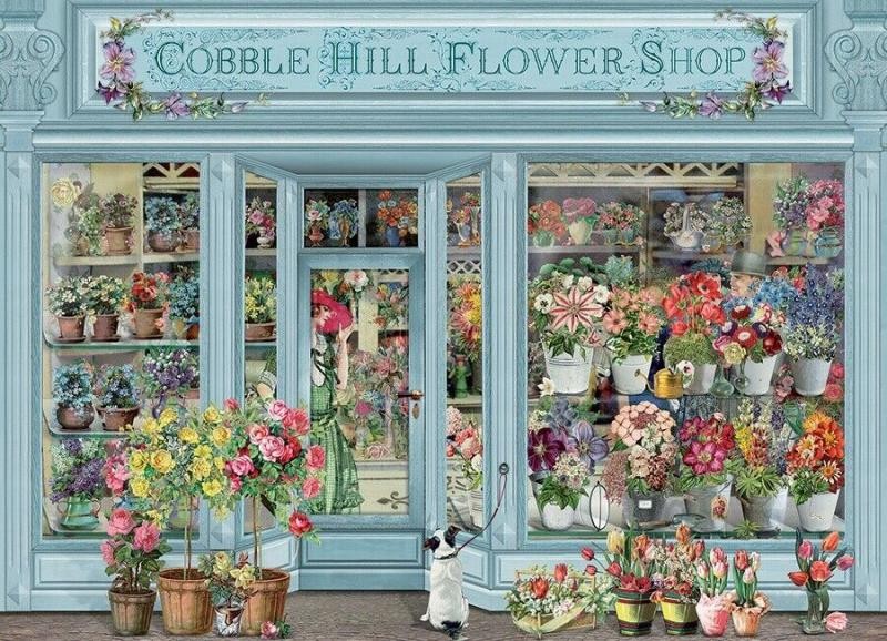 现货包邮 加拿大cobble hill 进口益智拼图80266巴黎花店1000片