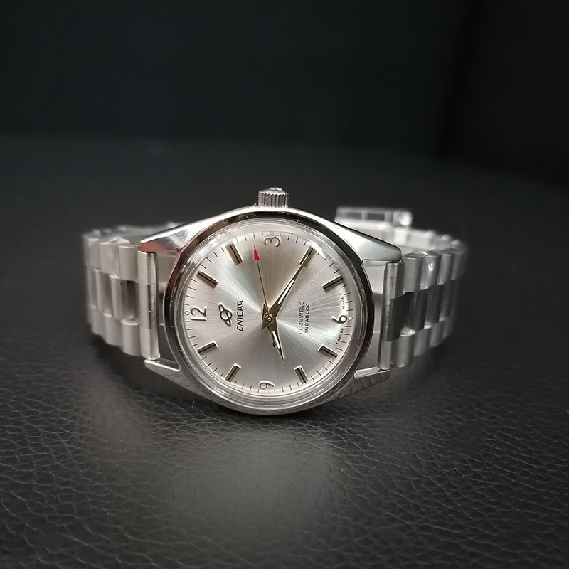 英纳瑞士手上弦机械表腕表大数字